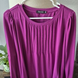 XL WOMENS Automet Purple Long Sleeve Blouse. IN GOOD CONDITION
